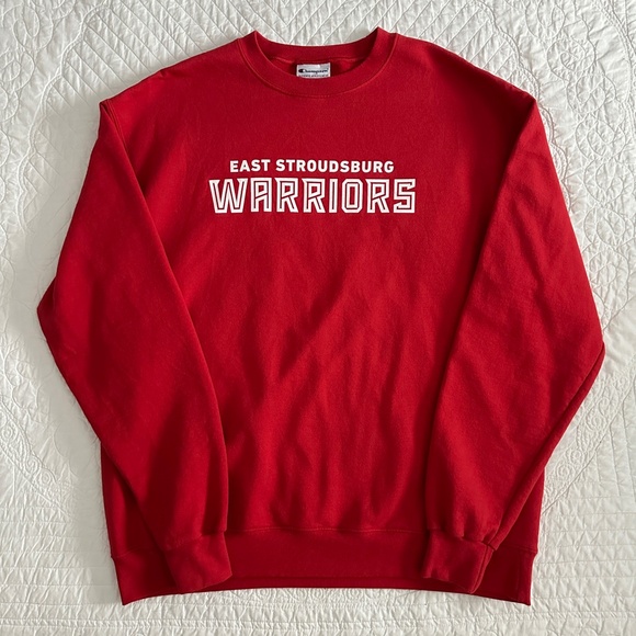 Champion East Stroudsburg University ESU Crewneck Sweatshirt Pullover Red XL - Picture 10 of 10